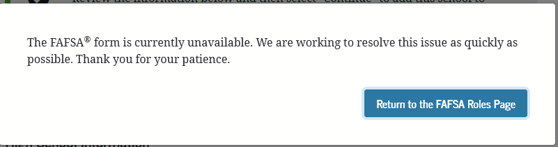 Is The FAFSA Website Down